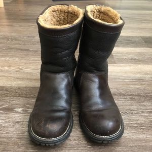 Ugg Brown Leather Boots Size 7